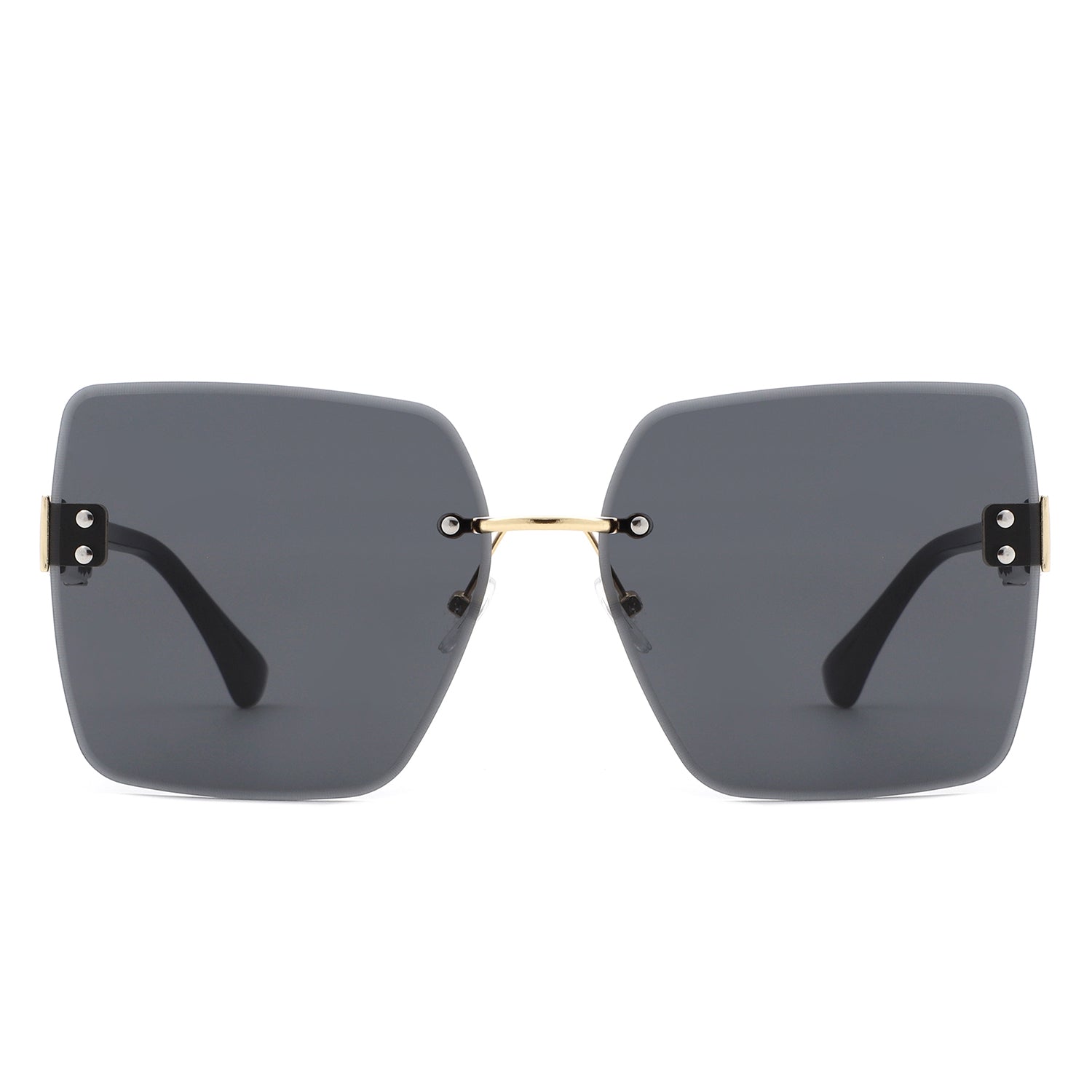 Sunglasses with rimless square frame and UV protection - Image 3