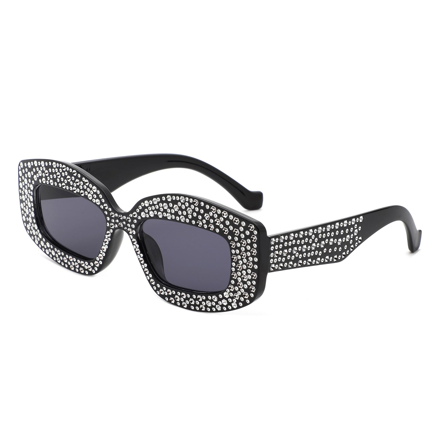 Sunglasses with square frame and decorative details - Image 4
