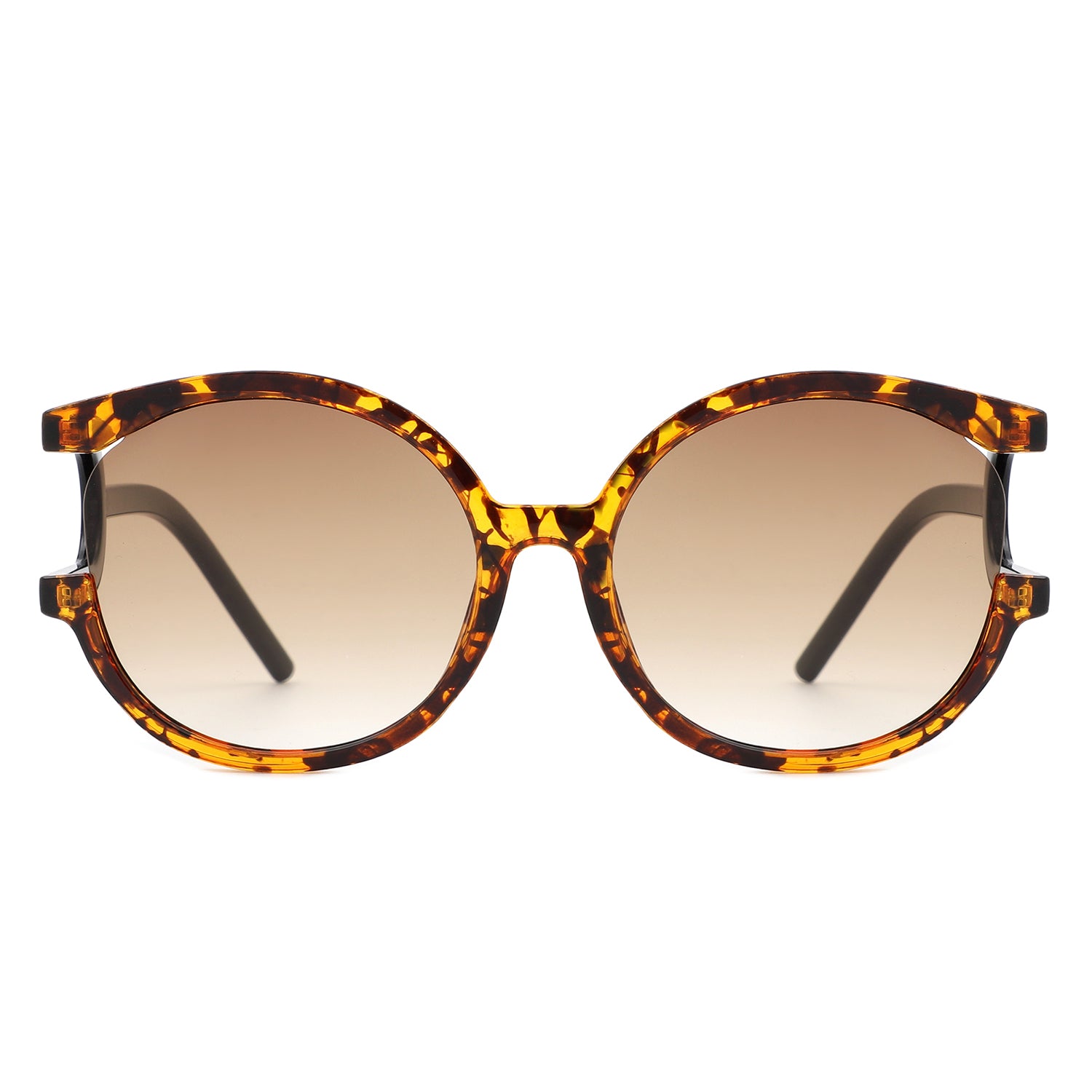 Sunglasses with irregular round frame and UV protection