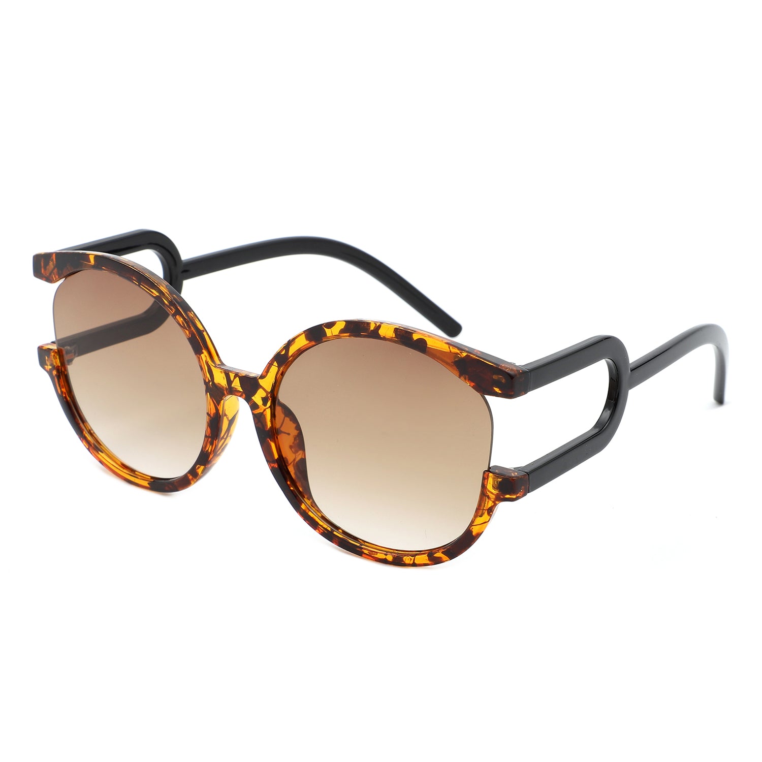 Sunglasses with irregular round frame and UV protection - Image 2