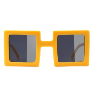 Sunglasses with square frame and tinted lenses