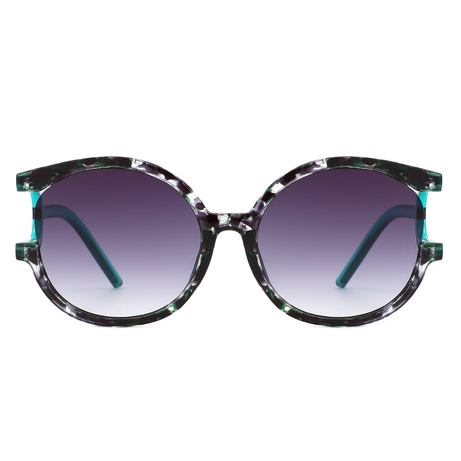 Sunglasses with irregular round frame and UV protection - Image 5