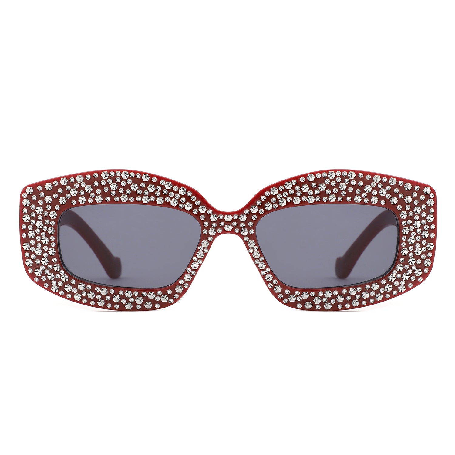 Sunglasses with square frame and decorative details