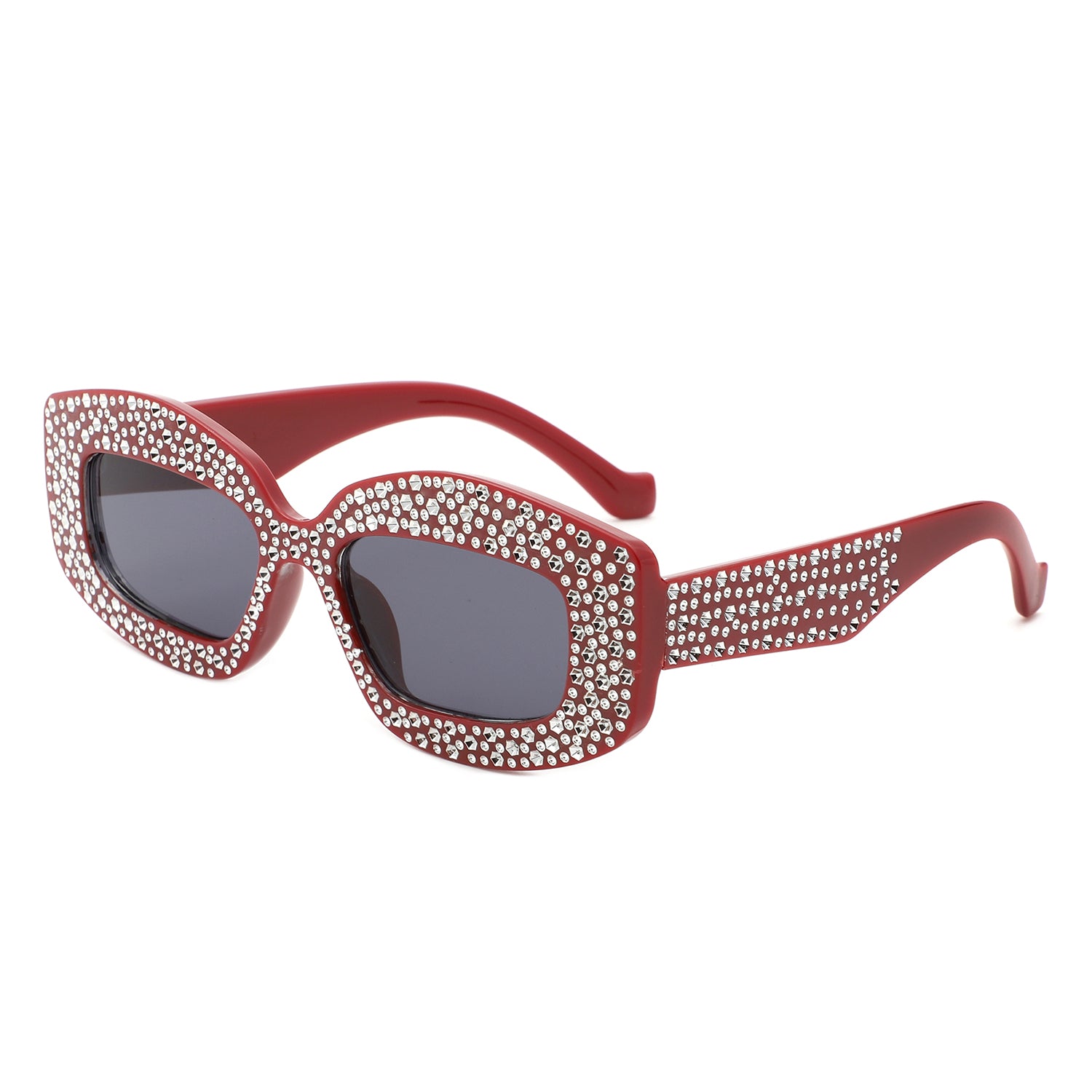 Sunglasses with square frame and decorative details - Image 2