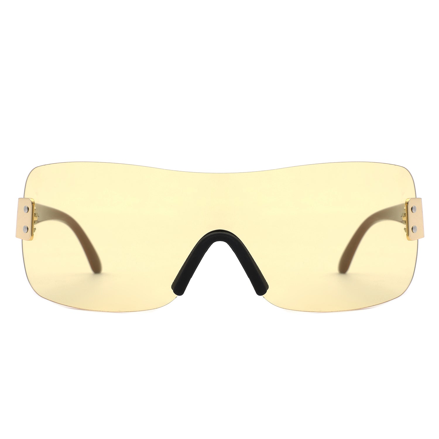 Sunglasses with rimless square frame and mirrored lenses - Image 7