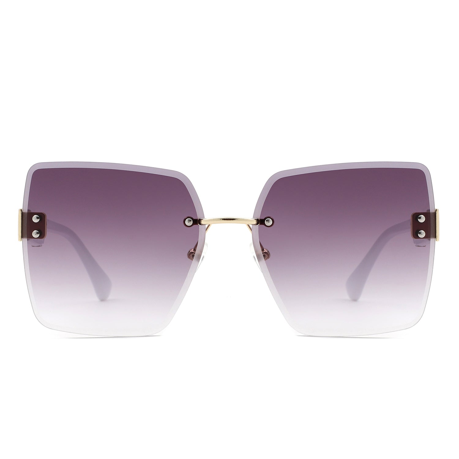 Sunglasses with rimless square frame and UV protection - Image 9