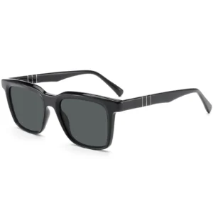 Alternative view of Square sunglasses with acetate frame and structured design