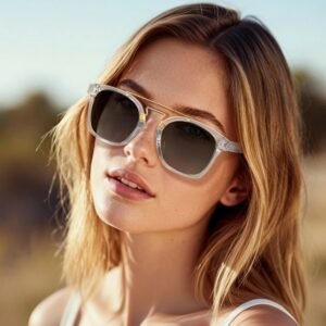 Alternative view of Polarized sunglasses with double bridge and UV400 protection