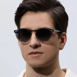 Alternative view of Square polarized sunglasses with acetate frame and UV protection