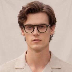 Alternative view of Eyeglasses frame with acetate material and round full-rim design