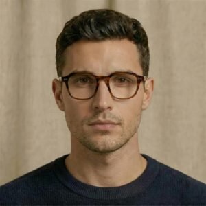 Alternative view of Acetate full rim unisex eyeglass frame minimalist design
