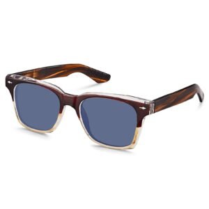 Square polarized sunglasses with UV400 protection and acetate frame