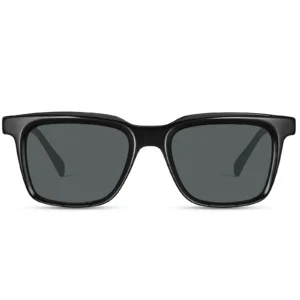 Square sunglasses with acetate frame and structured design