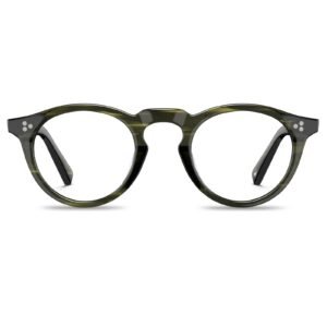 Eyeglasses frame with acetate material and round full-rim design