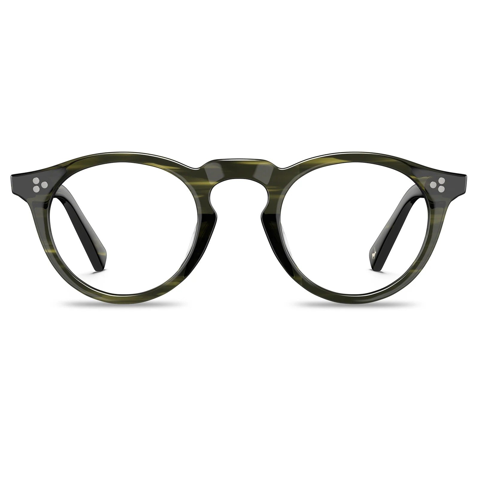 Eyeglasses frame with acetate material and round full-rim design