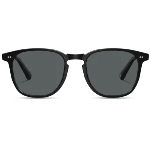 Square polarized sunglasses with acetate frame and UV protection