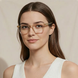 Alternative view of Eyeglasses frame with acetate build and browline design